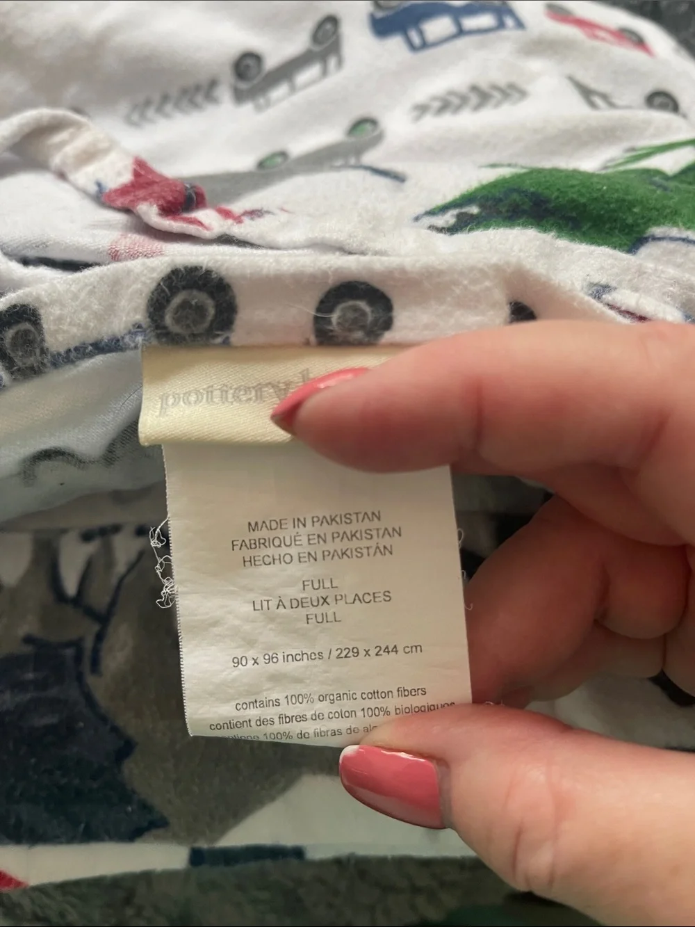 Pottery Barn Kids Dino Safari Flannel Sheets Full Size Set 100% organic cotton